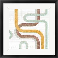 Framed 'Subway Lines I' border=