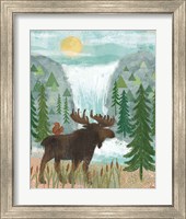 Framed 'Woodland Forest IV' border=