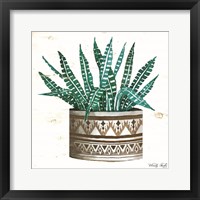 Framed 'Mud Cloth Vase V' border=