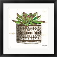 Framed Mud Cloth Vase VI