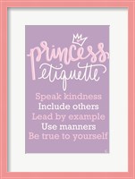 Framed Princess Etiquette