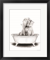 Framed Elephant in Tub