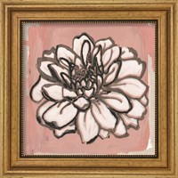 Framed 'Pink and Gray Floral 2' border=