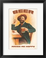 Framed Beer Makes Me Hoppy