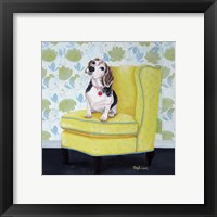 Framed 'Beagle on Yellow' border=