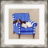 Framed 'Springer on Blue' border=