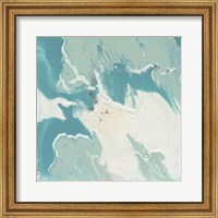 Framed 'Marbled Aqua I' border=