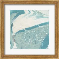 Framed 'Marbled Aqua II' border=