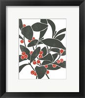 Framed 'Colorblock Berry Branch I' border=