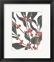 Framed 'Colorblock Berry Branch II' border=