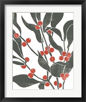 Framed 'Colorblock Berry Branch II' border=