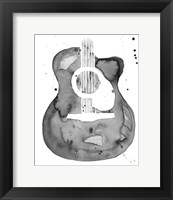 Framed 'Guitar Flow I' border=