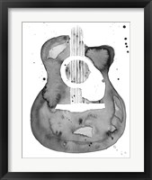 Framed 'Guitar Flow I' border=