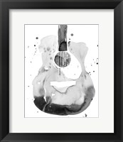 Framed 'Guitar Flow II' border=