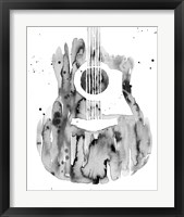 Framed 'Guitar Flow III' border=