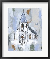 Cerulean Spire II Framed Print