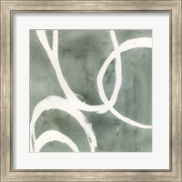 Framed 'Moss Swirl II' border=