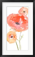 Framed Neon Poppies I