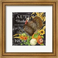 Framed 'Harvest Greetings I' border=