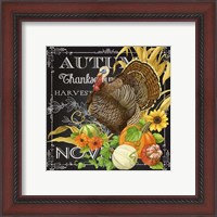 Framed 'Harvest Greetings I' border=