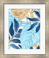 Framed 'Blue Jungle IV' border=