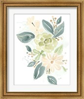 Framed 'Spring Greens I' border=