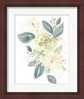 Framed 'Spring Greens I' border=