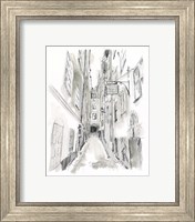 Framed 'European City Sketch I' border=