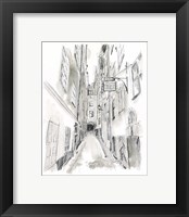 Framed 'European City Sketch I' border=