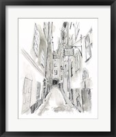 Framed European City Sketch I