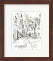 Framed 'European City Sketch II' border=