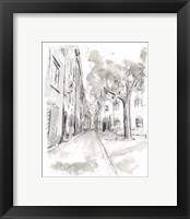 Framed 'European City Sketch II' border=