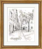 Framed 'European City Sketch II' border=