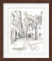 Framed 'European City Sketch II' border=