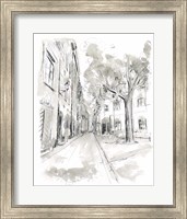 Framed 'European City Sketch II' border=