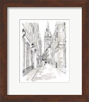 Framed 'European City Sketch III' border=