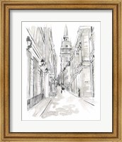 Framed 'European City Sketch III' border=