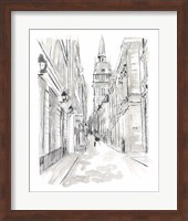 Framed 'European City Sketch III' border=