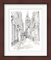 Framed 'European City Sketch III' border=