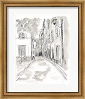 Framed 'European City Sketch IV' border=