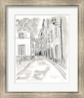 Framed 'European City Sketch IV' border=