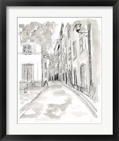 Framed 'European City Sketch IV' border=