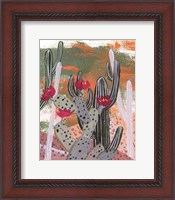 Framed 'Desert Flowers II' border=