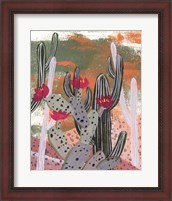 Framed 'Desert Flowers II' border=