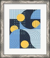 Framed 'Moonlit Surf I' border=