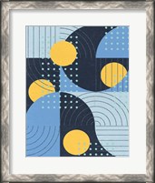 Framed 'Moonlit Surf I' border=