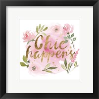 Framed 'Pink Blooms I' border=