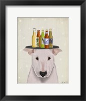 Framed English Bull Terrier Beer Lover