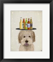 Framed Labradoodle Gold 1 Beer Lover