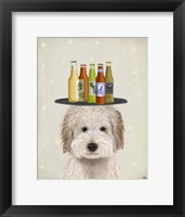 Framed Labradoodle Cream Beer Lover